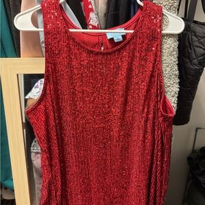 CeCe Scarlet Textured Blouse